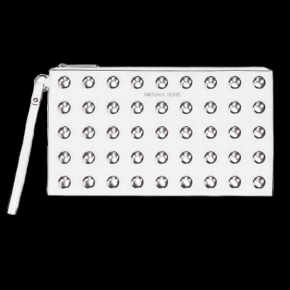 Michael Kors White Studded Wristlet